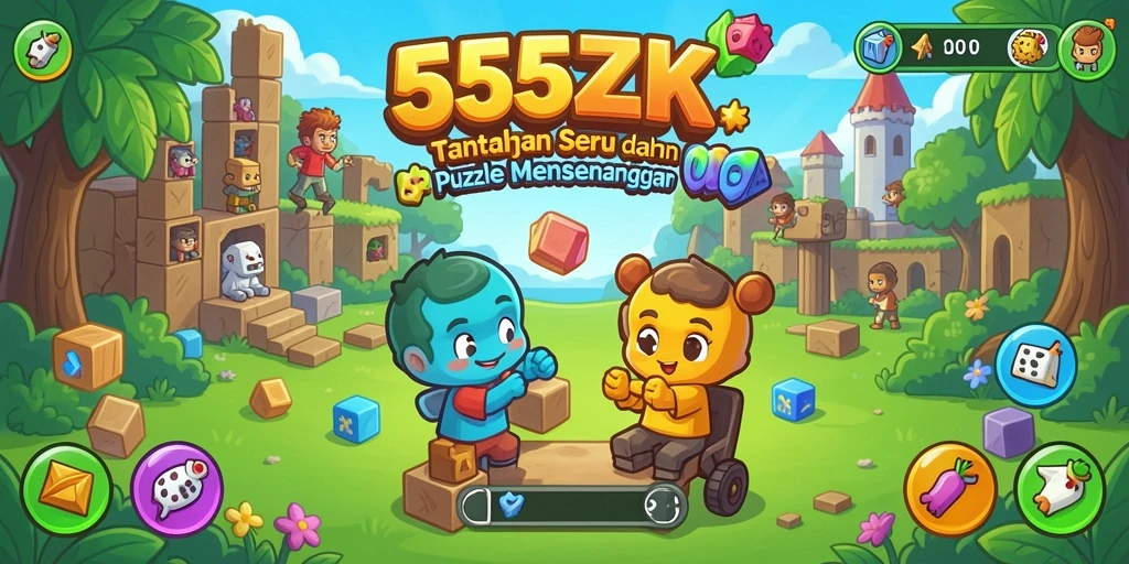 Tampilan gameplay Puzzle yang menantang dan menarik di 555ZK.