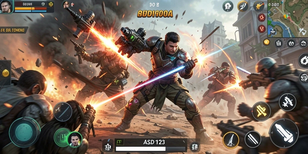 Tampilan menegangkan dari gameplay ASD123 dengan aksi yang cepat.