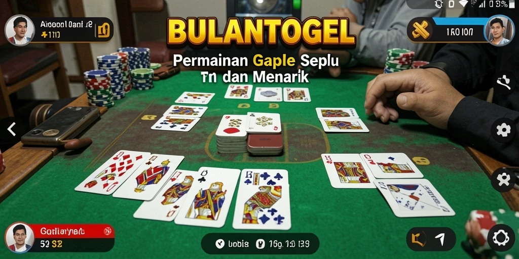 Tampilan menarik dari gameplay Gaple di BULANTOGEL.