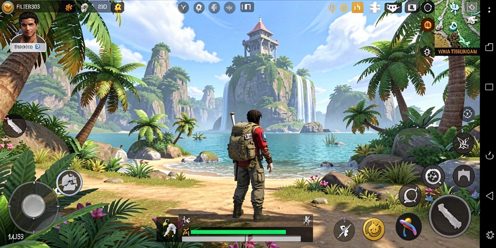 Screenshot FILTER303 menampilkan dunia terbuka yang kaya dan menarik.