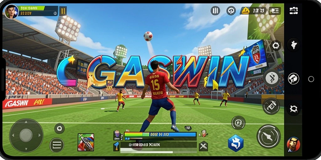 Screenshot utama GASWIN menampilkan aksi seru dalam game Sports.