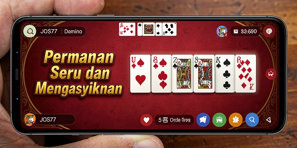 Tampilan gameplay seru di JOS77 dengan variasi permainan Domino.