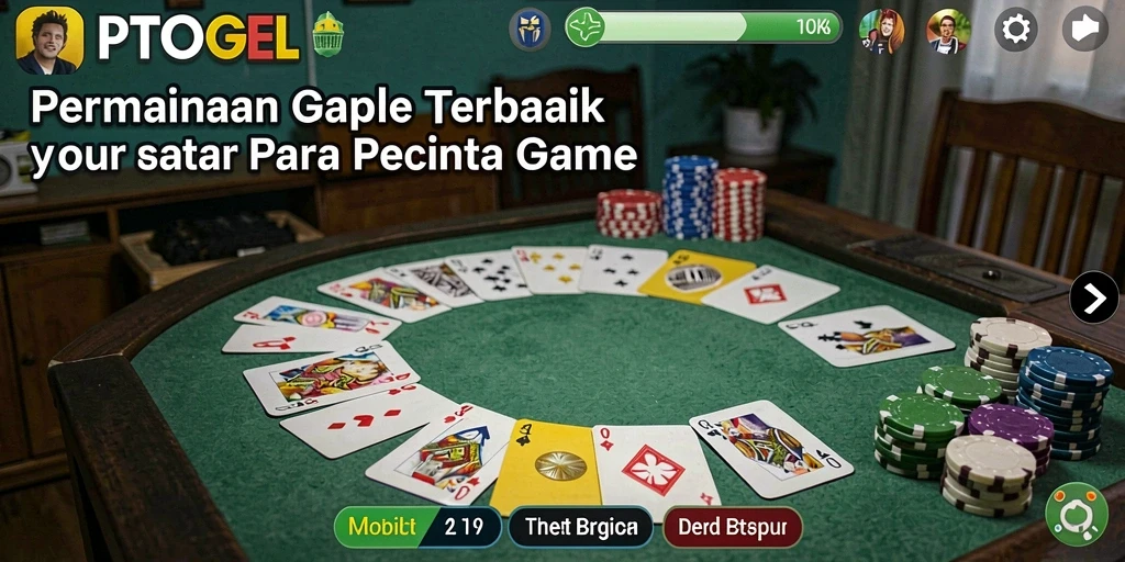 Screenshot PTTOGEL menampilkan gameplay Gaple yang seru dan mendebarkan.
