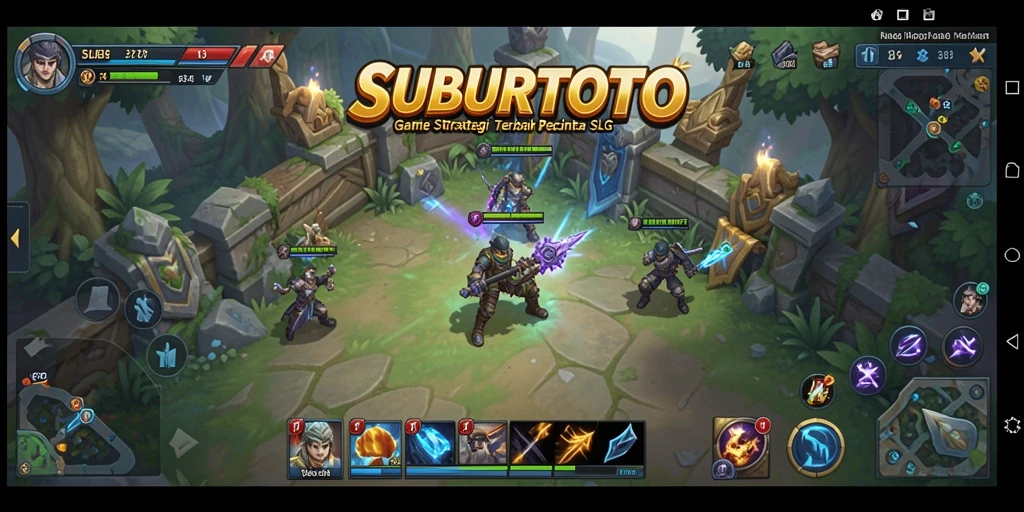 Screenshot gameplay SUBURTOTO yang menggambarkan strategi dan interaksi sosial.