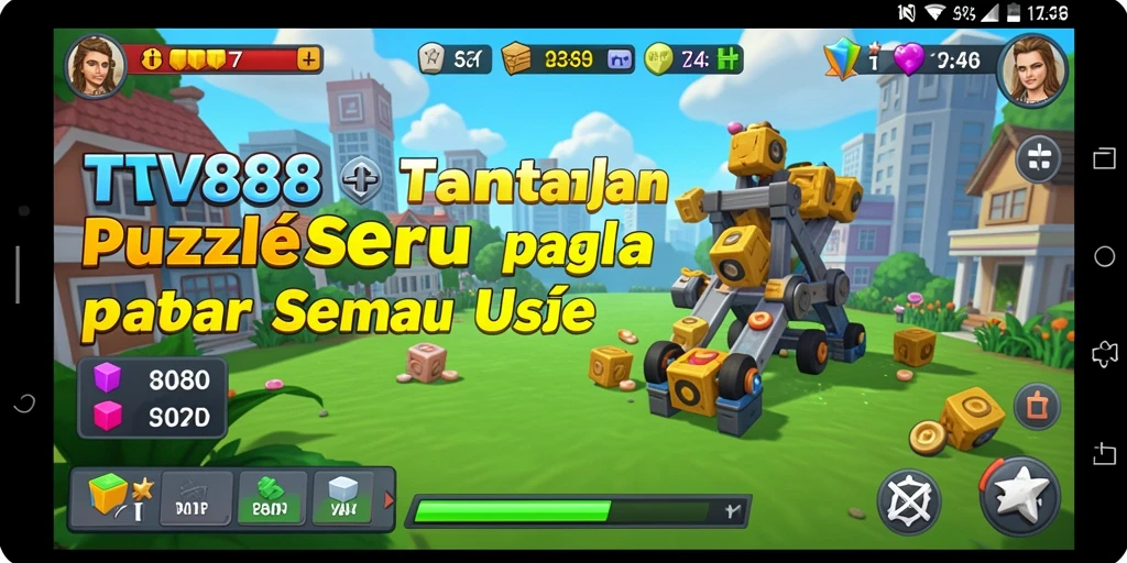 Screenshot gameplay TV888 dengan berbagai tantangan puzzle.