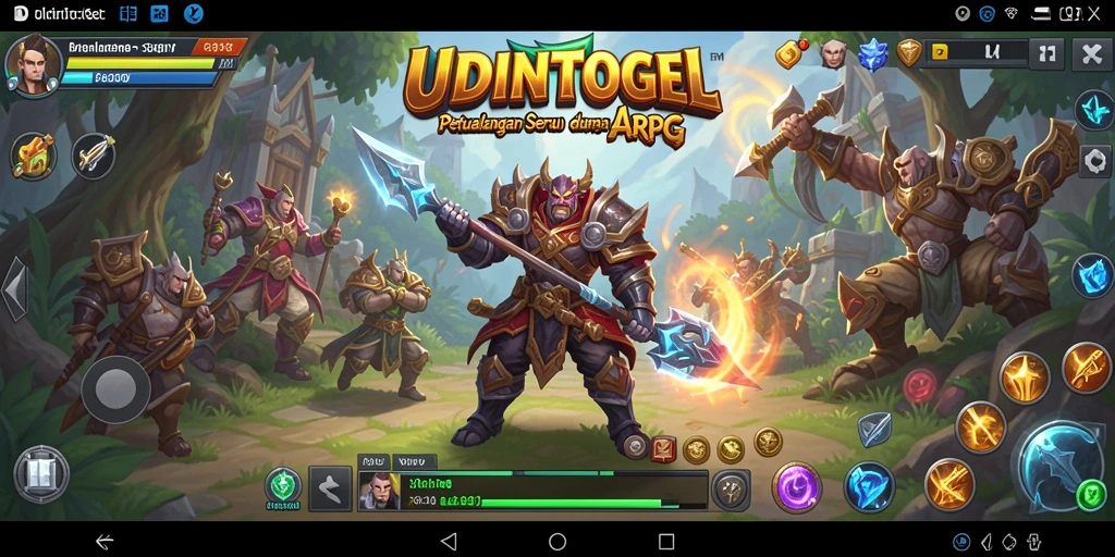 Tampilan aksi seru dalam petualangan ARPG UDINTOGEL.