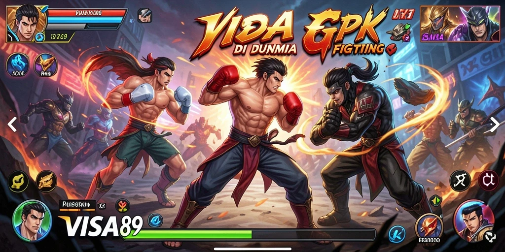 Gameplay seru dan menegangkan dalam pertarungan Fighting.